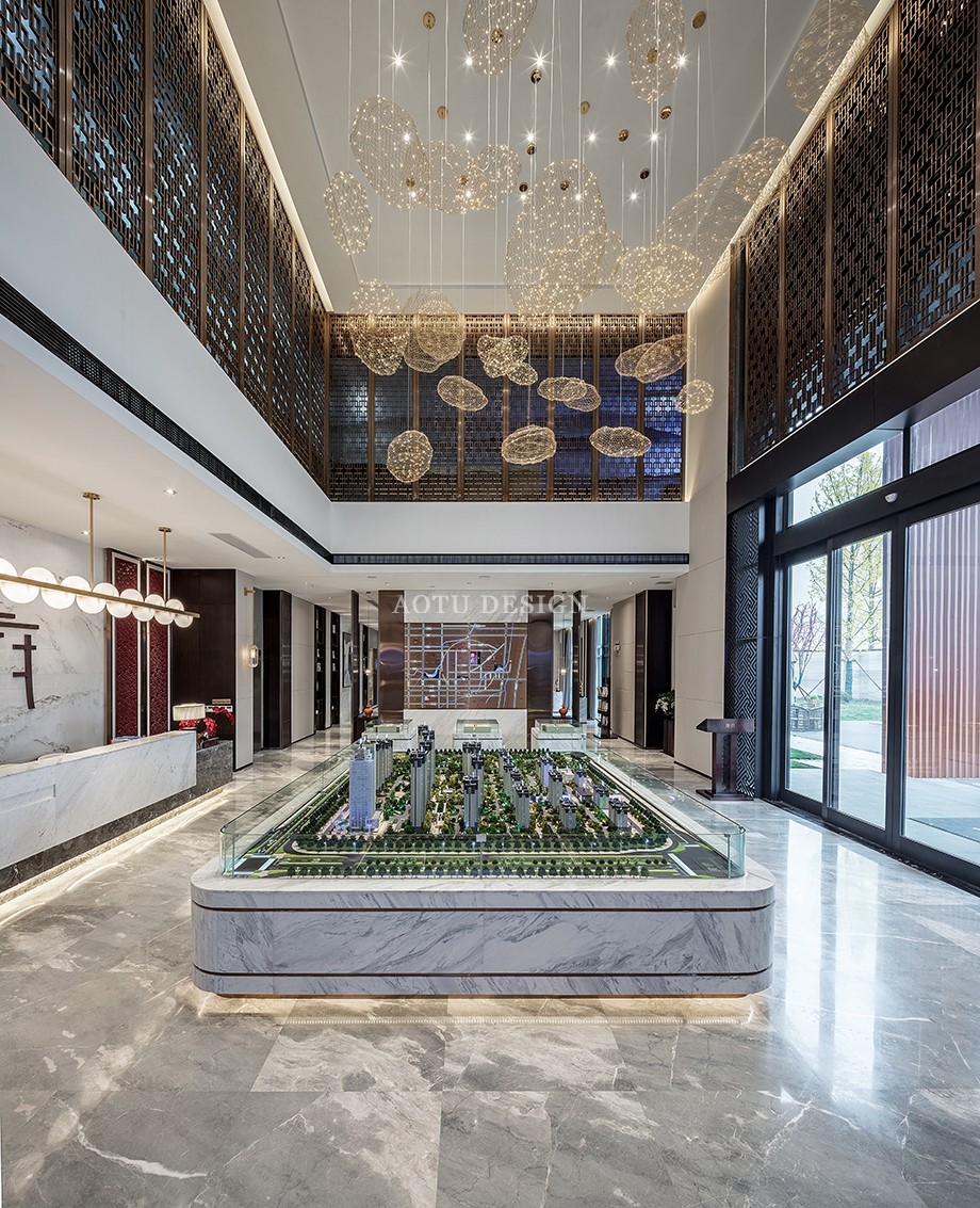 大橋龍府售樓部沙盤(pán)區(qū)設(shè)計(jì)案例 大橋龍府售樓部沙盤(pán)區(qū)設(shè)計(jì)案例