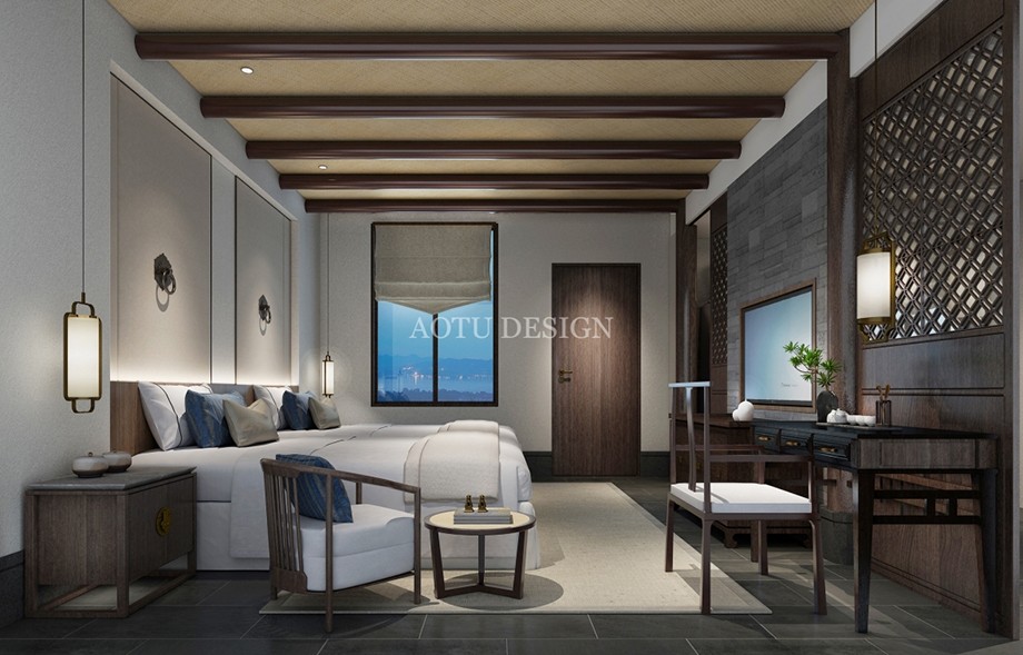 云南民宿雙床房設(shè)計(jì)效果圖 云南民宿雙床房設(shè)計(jì)效果圖