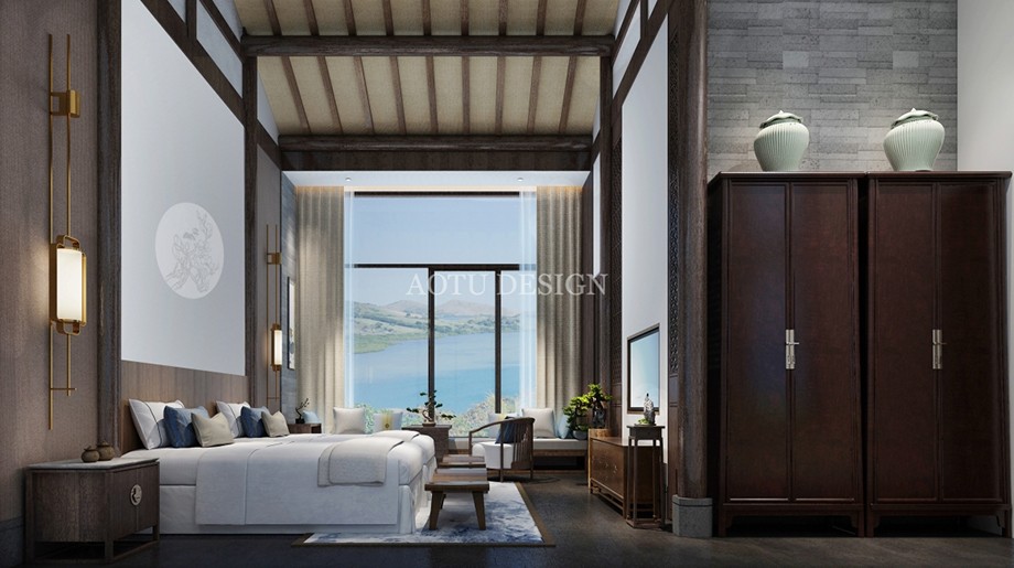 云南民宿雙床房設(shè)計(jì)效果圖 云南民宿雙床房設(shè)計(jì)效果圖