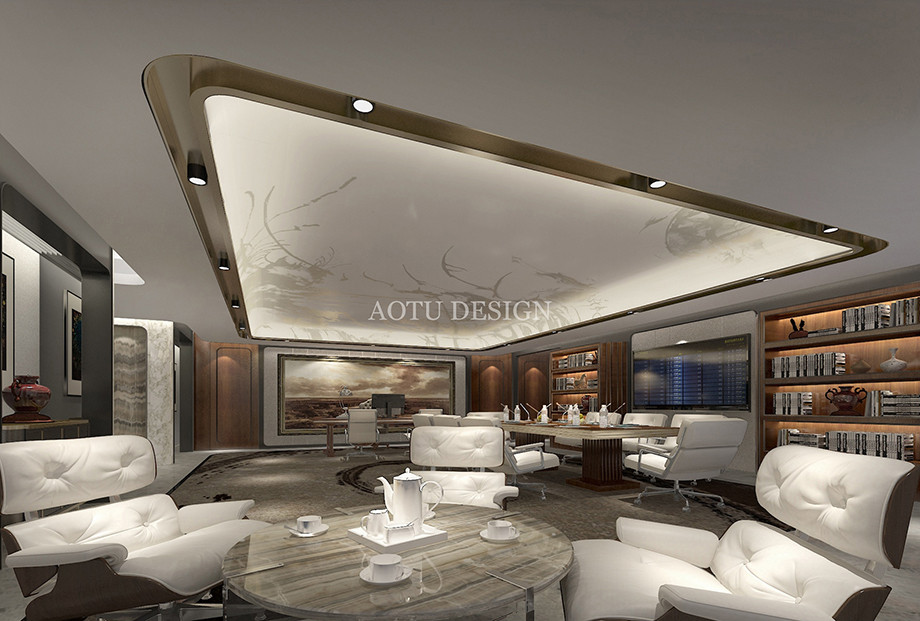 簡歐式董事長辦公室設計方案-凹凸辦公設計公司 簡歐式董事長辦公室設計方案-凹凸辦公設計公司