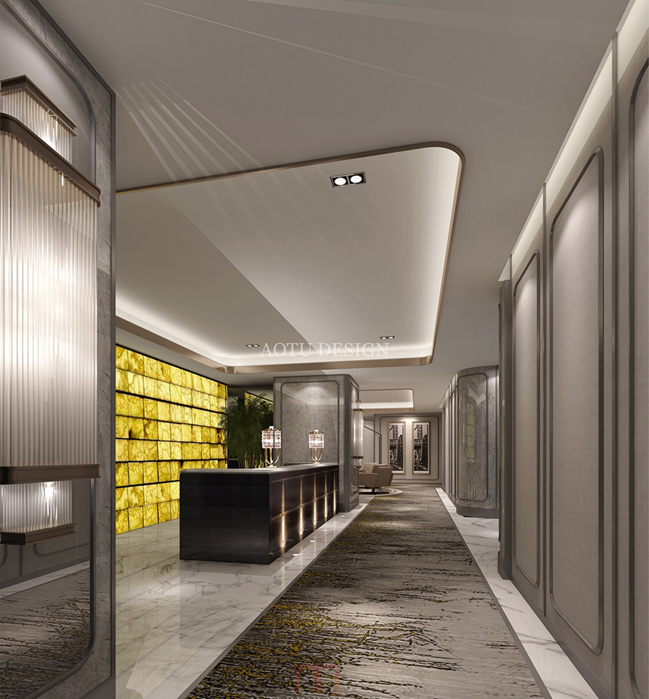 簡歐式企業(yè)會所接待臺設計圖-凹凸辦公設計公司 簡歐式企業(yè)會所接待臺設計圖-凹凸辦公設計公司