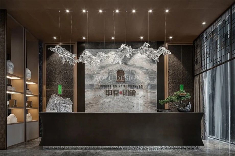 鄭州中原印象售樓部接待臺設(shè)計實景圖 鄭州中原印象售樓部接待臺設(shè)計實景圖