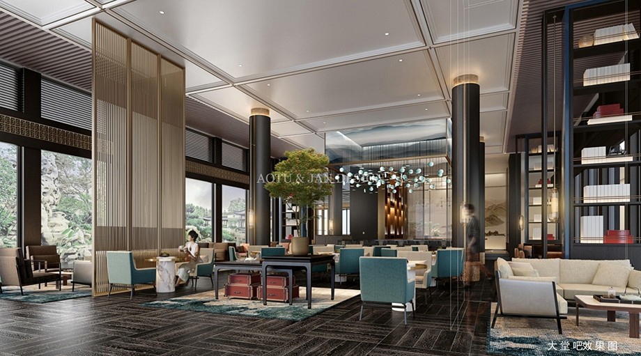 北京釣魚臺國賓館酒店大堂吧設計效果圖 北京釣魚臺國賓館酒店大堂吧設計效果圖