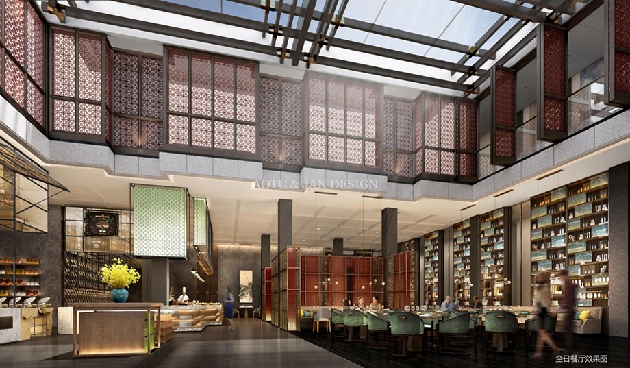 北京釣魚臺國賓館酒店全日制餐廳設計效果圖 北京釣魚臺國賓館酒店全日制餐廳設計效果圖